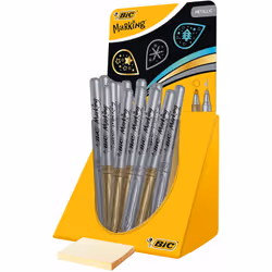 BIC 900341 marqueur indélébile Pointe ogive Or, Argent 24 pièce(s)