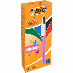 BIC 982875 stylo à bille Noir, Bleu, Vert, Rouge Stylo à bille multifonctions 12 pièce(s)