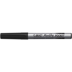 BIC Marking Pocket 1445 marqueur indélébile Pointe ogive Noir 12 pièce(s)