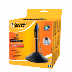 BIC Colours, Stylo à bille, Noir, Moyen