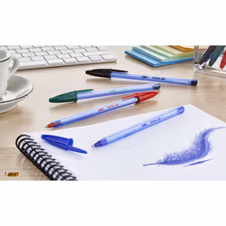 BIC Cristal Soft Noir Stylo à bille Moyen 10 pièce(s)