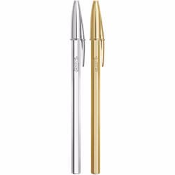 BIC 9213361 stylo à bille Noir, Bleu Moyen 2 pièce(s)