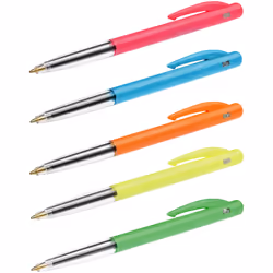 BIC 9225652, Stylo à bille rétractable avec clip, Bleu, 14 pièce(s), Moyen