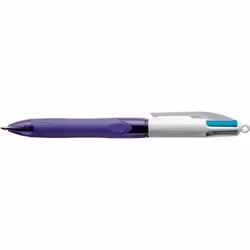 Stylo bille BIC GRIP FASHION 4 couleurs - Rétractable