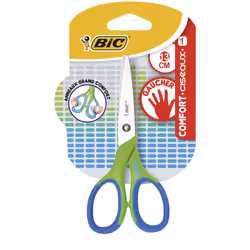 BIC 926279 ciseaux à bouts ronds Bleu, Vert, Argent