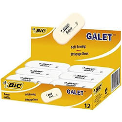 BIC Galet gomme à effacer Caoutchouc Blanc 12 pièce(s)