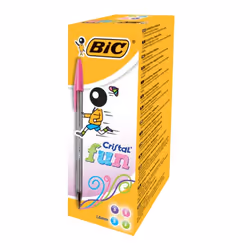 BIC Cristal Fun, Stylo à bille, Violet, 20 pièce(s)