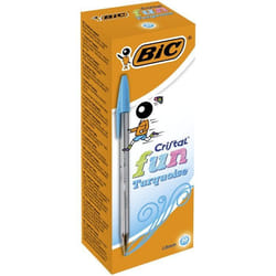 BIC Cristal Fun Turquoise Stylo à bille 20 pièce(s)