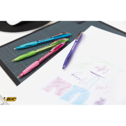 BIC 931946 stylo à bille Noir Stylo à bille rétractable avec clip Moyen 3 pièce(s)