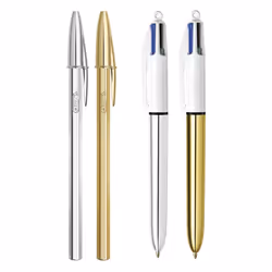 BIC 933979, Stylo à bille rétractable avec clip, 4 pièce(s), Moyen