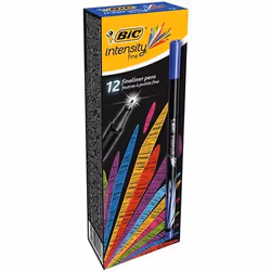 BIC fineliner Intensity, Fin, 1 couleurs, Bleu, 0,4 mm, Noir, Bleu, 12 pièce(s)