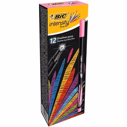 BIC fineliner Intensity, Fin, 1 couleurs, Rose, 0,4 mm, Noir, Rose, 12 pièce(s)