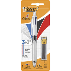 BIC 942103 stylo à bille Noir, Bleu, Rouge, Argent Stylo à bille multifonctions Moyen 1 pièce(s)