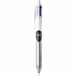 Stylo multifonction 4 couleurs™ pointe à bille (1 mm) et mine de plomb HB (07 mm) couleurs d’encre assorties : noir bleu roug ...