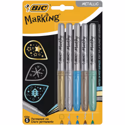 BIC 942861, Bleu, Bronze, Or, Vert, Argent, Pointe ogive, Multicolore, Moyen, 1,8 mm, 0,8 mm