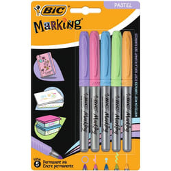 BIC 942865 marqueur indélébile Pointe ogive Bleu, Vert, Rose, Violet, Jaune 5 pièce(s)