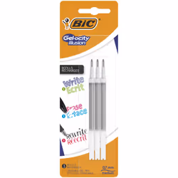BIC 944022, Noir, Plastique, 0,7 mm, Stylo à gel, Ampoule, 3 pièce(s)