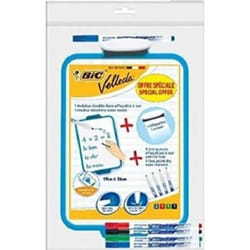 1 ardoise velleda 19x26cmeffacette + 5 feutres fins
