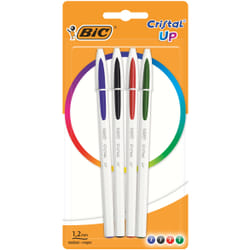 BIC Cristal Up x4 Multicolore Stylo à bille rétractable avec clip 4 pièce(s)