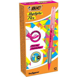 BIC Highlighter Flex marqueur 12 pièce(s) Pointe du marqueur Rose