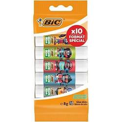 Bâtons de Colle - BIC - Ecolutions - 10 pièces - 8g - Décors Assortis