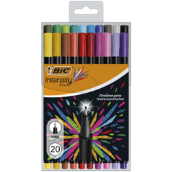 BIC 953035 stylo-feutre Fin Noir, Bleu, Marron, Vert, Gris, Bleu clair, Vert clair, Lilas, Orange, Rose, Violet, Rouge, Jaune 20 pièce(s)