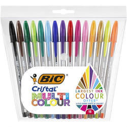 BIC Cristal Multicolour Stylo à bille 15 pièce(s)