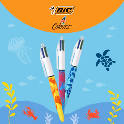 BIC 4 Colours Multicolore Stylo à bille multifonctions Moyen 12 pièce(s)