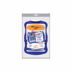 BIC 967444, Ardoise/tampon effaçable à sec pour enfants, Bleu, Blanc