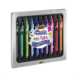 BIC My Box Of Colours Stylos rétractables à encre gel Noir, Bleu, Vert, Orange, Rose, Violet, Rouge, Turquoise 10 pièce(s)
