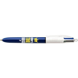 Stylo Bille 4 Couleurs - BIC - Who’s The Boss - Pointe Moyenne 1mm - Rechargeable - Mixte