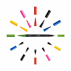 BIC Intensity Dual Tip stylo-feutre Noir, Bleu, Vert, Violet, Rouge, Jaune 6 pièce(s)