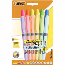 BIC 992562, Bleu, Vert, Orange, Rose, Violet, Jaune, 12 pièce(s), Stylo à bille + Stylo plume