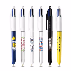 BIC 992563 stylo à bille Noir, Bleu, Vert, Rouge Stylo à bille multifonctions Moyen 12 pièce(s)