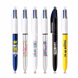BIC 992607, Stylo à bille rétractable avec clip, 6 pièce(s)