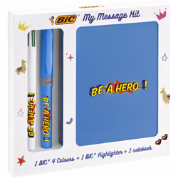 BIC My Message Kit Be a Hero, 3 pièce(s), Bleu, Blanc, 166 mm, 24 mm, 156 mm
