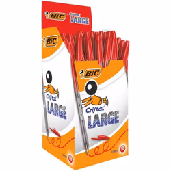 BIC Cristal, Stylo à bille, Rouge, 50 pièce(s)