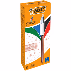 BIC 504894, Clip, Stylo à bille multifonctions, Rechargeable, Noir, Bleu, Vert, Rouge, 12 pièce(s), Moyen