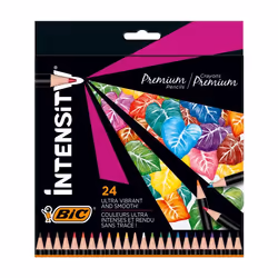 BIC Intensity Premium, Noir, Bleu, Marron, Corail, Vert, Gris, Citron (couleur), Bleu clair, Vert clair, Citron vert,..., 24  ...