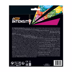 BIC Intensity Premium Noir, Bleu, Marron, Corail, Vert, Gris, Citron (couleur), Bleu clair, Vert clair, Citron vert, Orange, Rose, Violet, Violet, Blanc, Jaune 24 pièce(s)