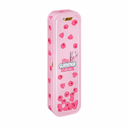 BIC Summer Pink Box Noir, Bleu, Vert, Rouge Stylo à bille rétractable avec clip 5 pièce(s)