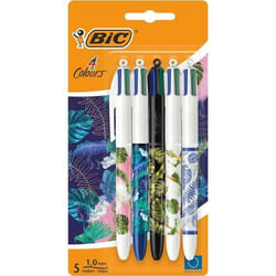 BIC 4 Couleurs Décors Stylos-bille Série Botanique Pointe Moyenne (10 mm)