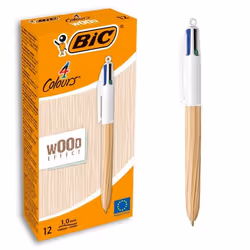 BIC 508964, Clip, Stylo à bille multifonctions, Rechargeable, Noir, Bleu, Vert, Rouge, 12 pièce(s), Moyen