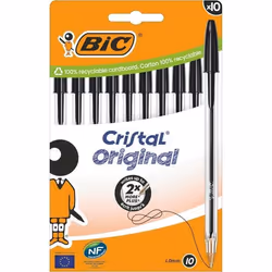 BIC 516353, Stylo à bille, Noir, 10 pièce(s), Moyen