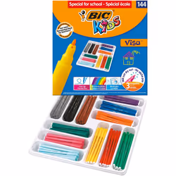 BIC 8878381, 120 pièce(s), Noir, Bleu, Marron, Vert, Bleu clair, Vert clair, Orange, Violet, Rouge, 5 an(s), Multicolore, 2 m ...