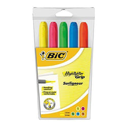 BIC Highlighter Grip marqueur 5 pièce(s) Multicolore