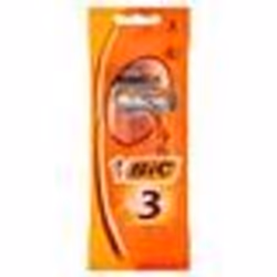 Rasoirs jetables - Bic - Sensitive 3 Lames - 4 unités - Tête fixe - Pour homme