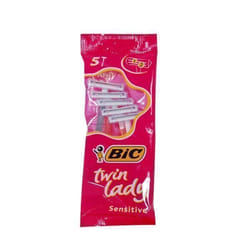 BIC Twin Lady Sensitive Rasoirs Jetables 2 Lames 5 unités