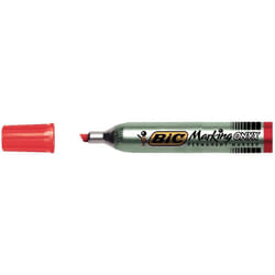 BIC Marking Onyx 1591 marqueur indélébile Pointe biseautée Rouge 12 pièce(s)