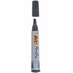 BIC Marking 2300, Noir, Pointe biseautée, Noir, Gris, 3,1 mm, 5,3 mm, Panneau aggloméré, Verre, Métal, Papier, Plastique